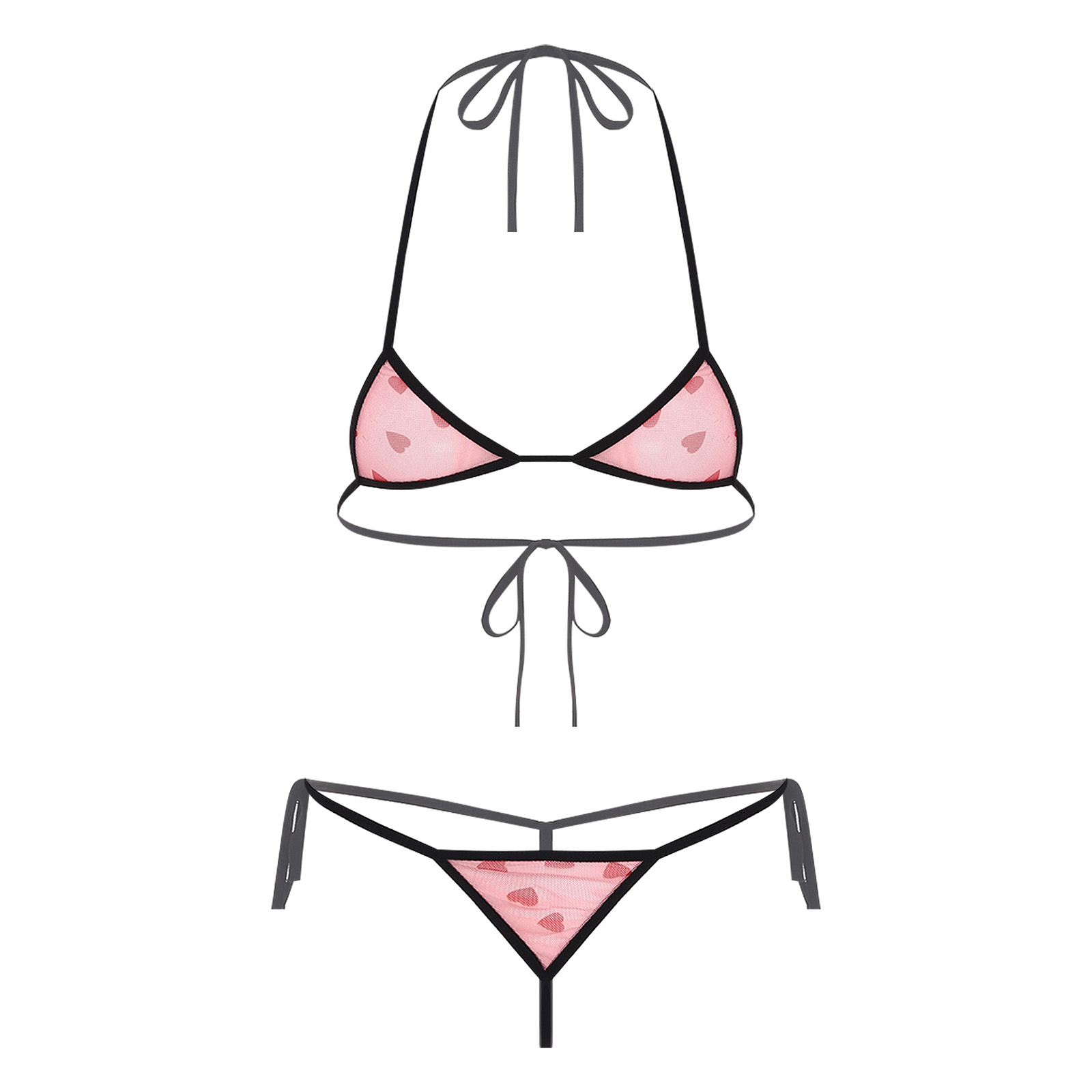 Lace Bralette Set - Conjunto de ropa interior Micro Mini