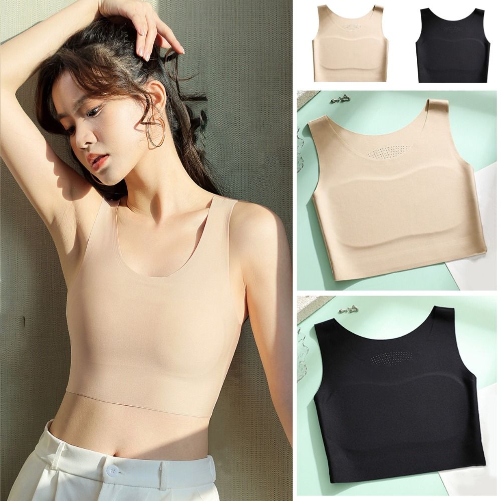 Minimizer Bra Women - Bustier sin costuras de seda helada
