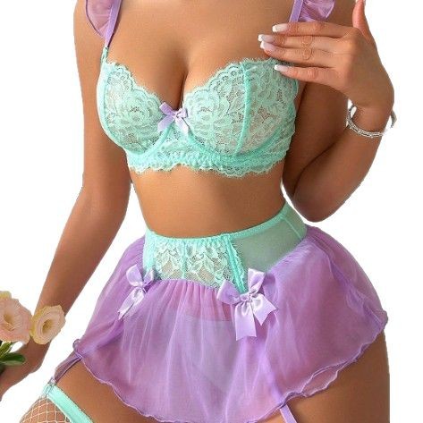 Lace Bralette Set - Conjunto de Lencería Erótica de Encaje