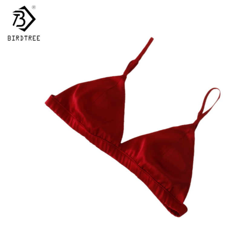Minimizer Bra Women - Birdtree, Sujetador Inalámbrico 93% Seda 7%