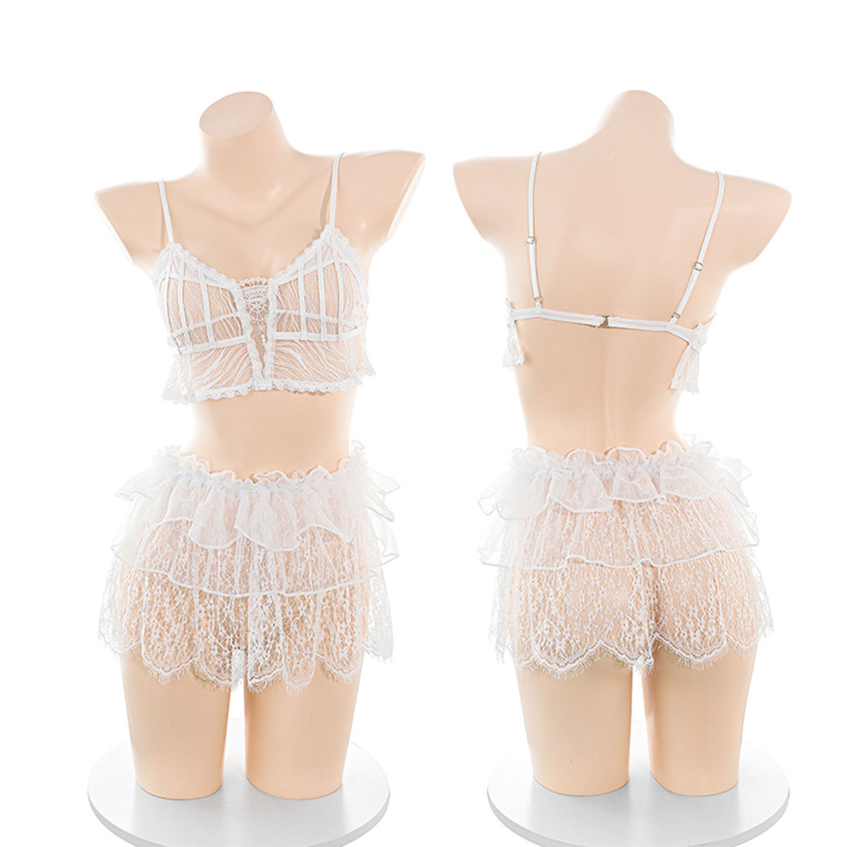 LISM Conjunto de lencería de e - Lace Bralette Set reseña y precio